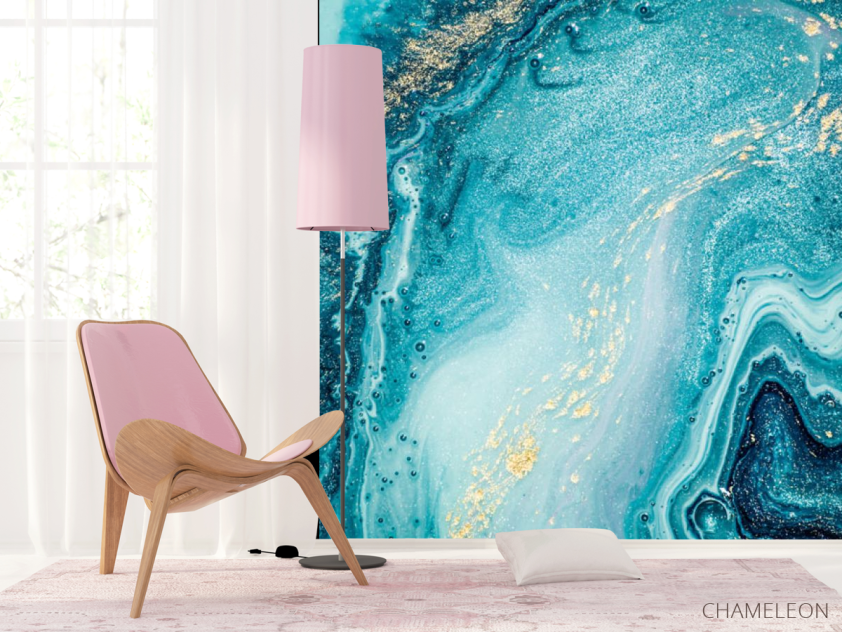 Фотошпалери Fluid Art бірюза - 4