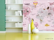 Фотошпалери дитяча карта світу - 3