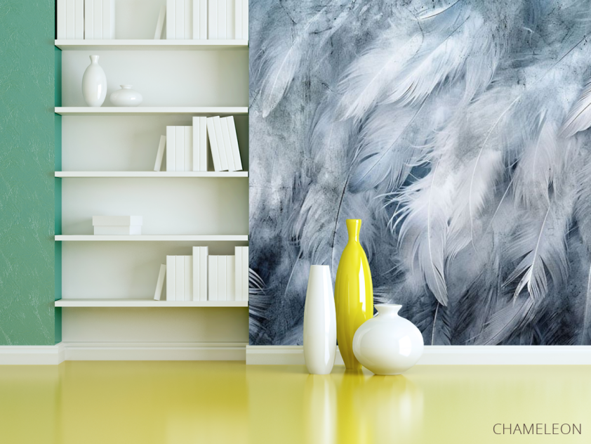 Фотошпалери Пір'я сині - 3