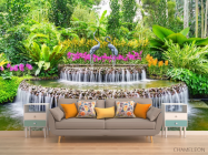 Фотообои фонтан с цаплями - 1