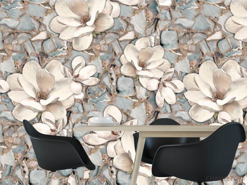 Фотошпалери Магнолія на тлі мармуру - 1