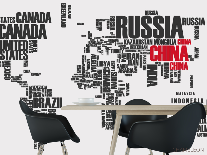 Фотошпалери Карта з країн - 1