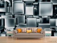 3д фотообои Серые кубы - 1