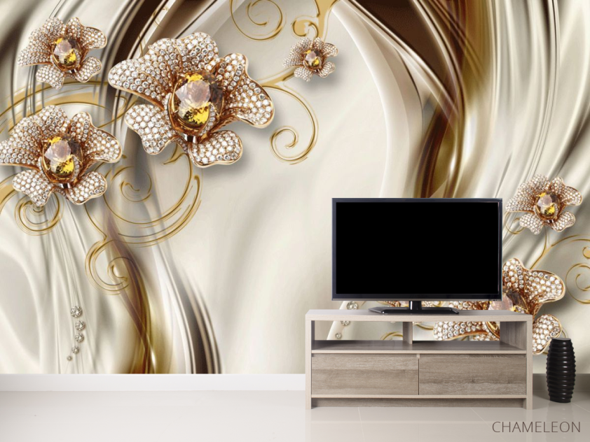 Фотообои Золотые брошки 3д - 2