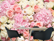 Фотошпалери ніжні біло-рожеві квіти - 1