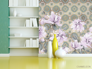 Фотошпалери півонії і візерунок - 3