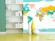 Фотошпалери Карта світу англійською - 3