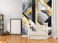 Фотообои Серый мрамор с золотом - 2