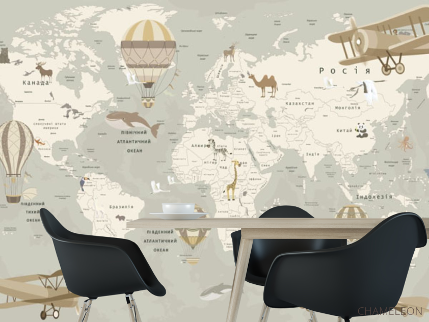 Фотообои Карта - 1