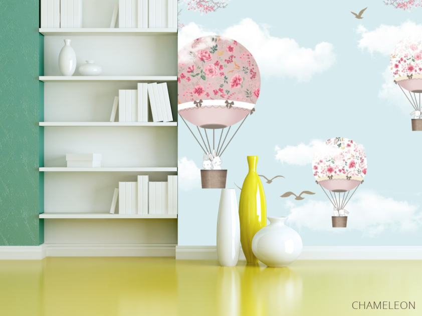 Фотошпалери повітряні кулі з тваринами - 3