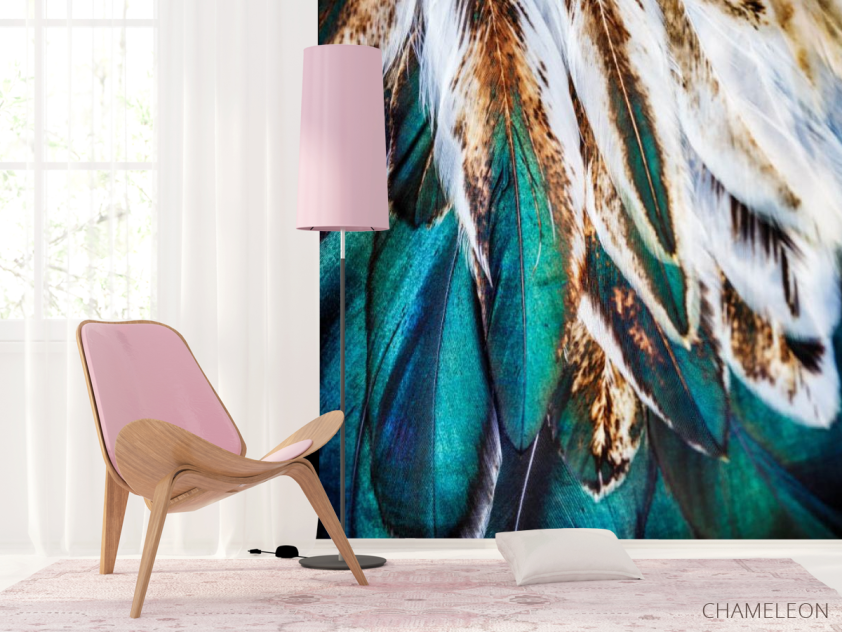 Фотошпалери Бірюзові пір'я - 4