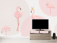 Фотообои Розовые фламинго - 2
