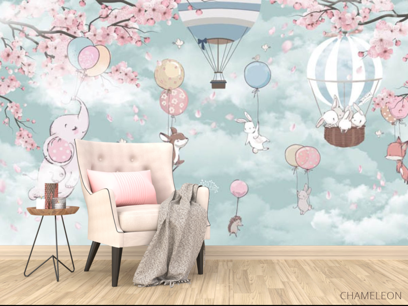 Фотообои Звери на воздушном шару - 4