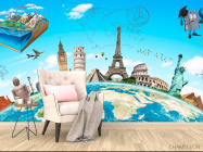 Фотообои Путешествие для кабинет английского - 4