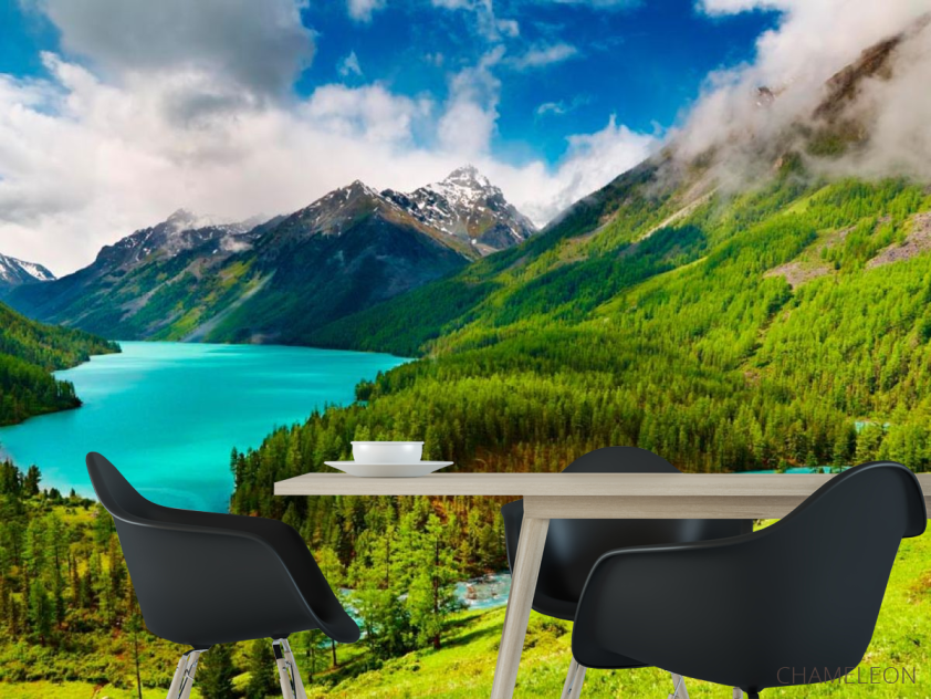 Фотошпалери Хмари йдуть у гори - 1