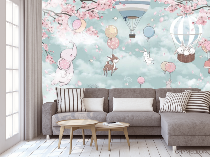 Фотообои Звери на воздушном шару - 3