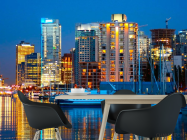 Фотошпалери Яхты, ночь, дома New York - 1