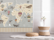Шпалери в дитячу Карта - 2