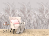 Фотообои Бежевые листья тропические - 4