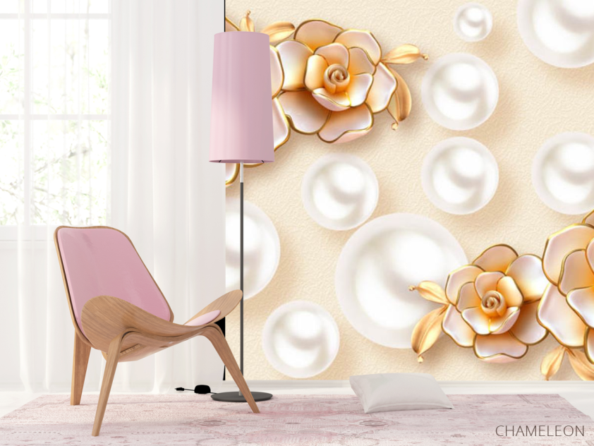 Фотошпалери сучасні 3D Стерео квіти - 4