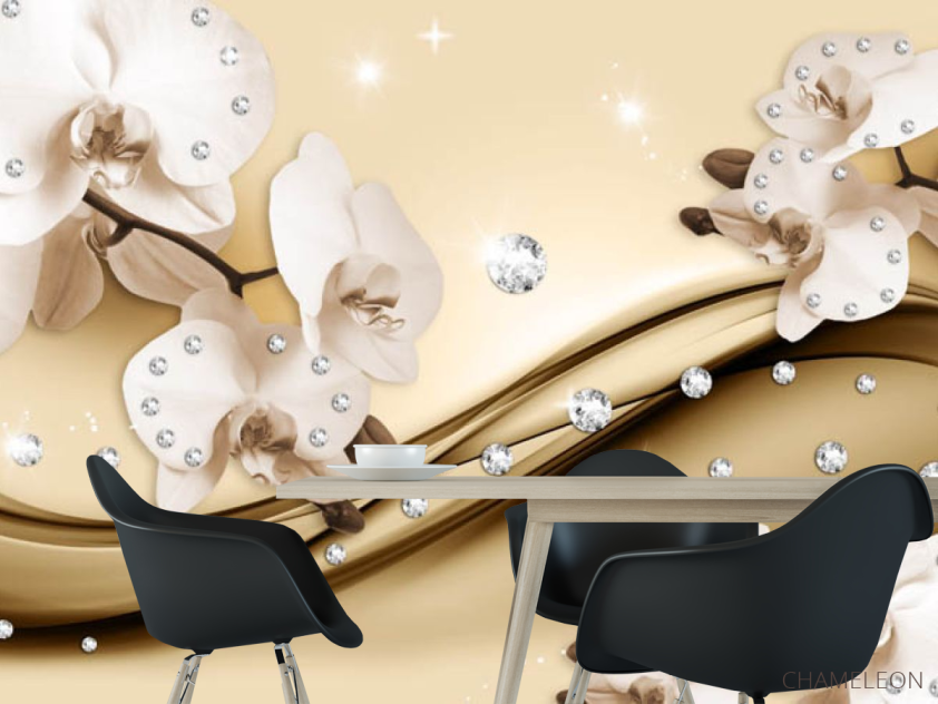 Фотошпалери 3D Квіти Орхідеї - 1