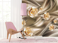 Фотошпалери 3Д золоті брошки - 4