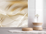 Фотошпалери Векторні пір'я коричневі - 2