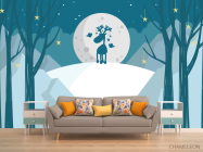 Фотообои Олень и деревья - 1