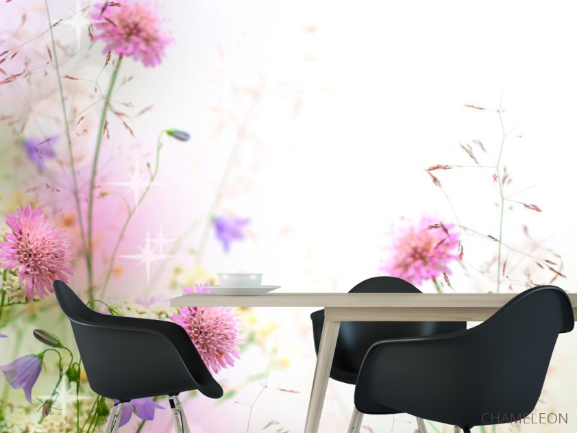 Фотообои Цветы, туман - 1