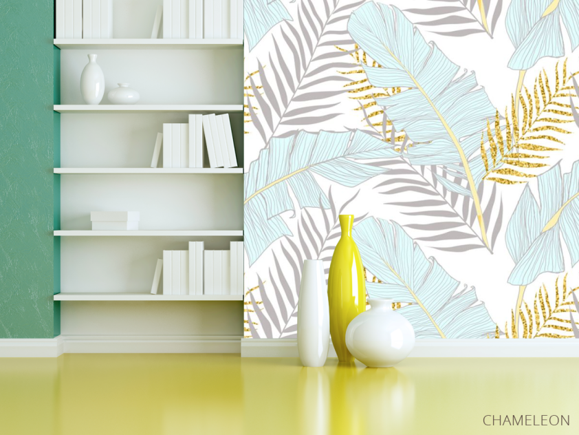 Фотошпалери пір'я з золотом - 3