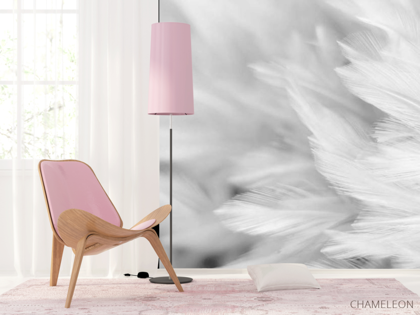 Фотошпалери білі пір'я - 4