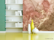 Фотошпалери Персиковий Fluid art - 3