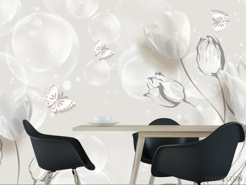 Фотошпалери 3d півонії - 1