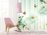 Фотошпалери Салатові квіти 3д - 4