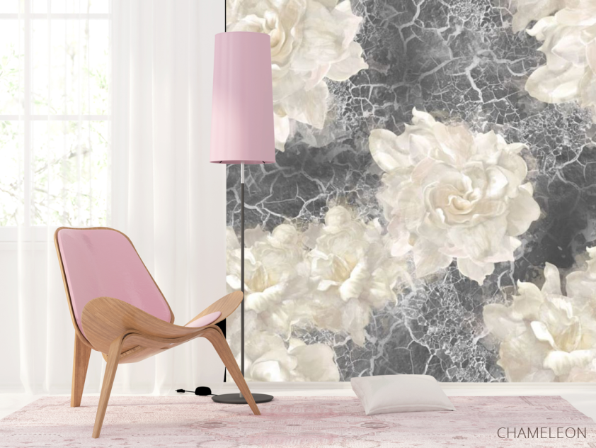 Фотошпалери дизайнерські білі троянди - 4