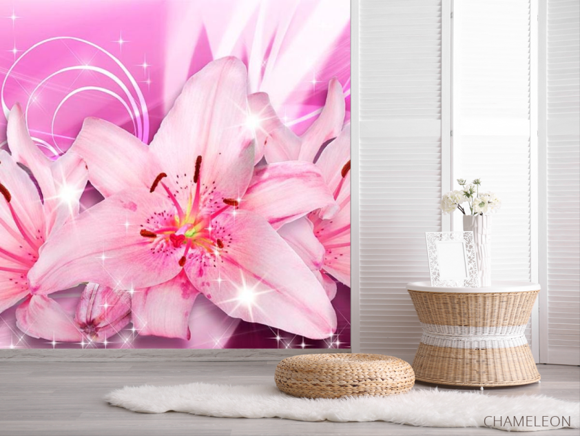 Фотошпалери Лілії 3д - 2