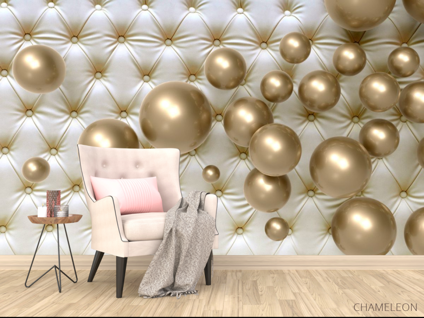 Фотообои  Золотые шарики - 4