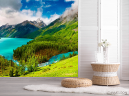 Фотошпалери Хмари йдуть у гори - 2