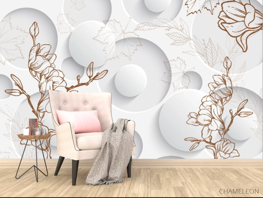 3д фотообои 3D цветы - 4