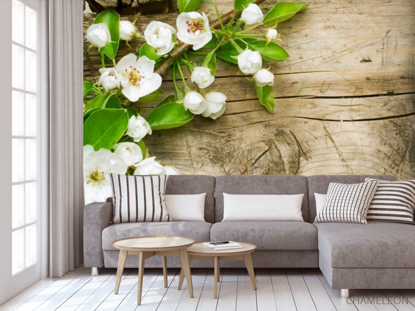 Фотообои Ландыши на лавке - 3