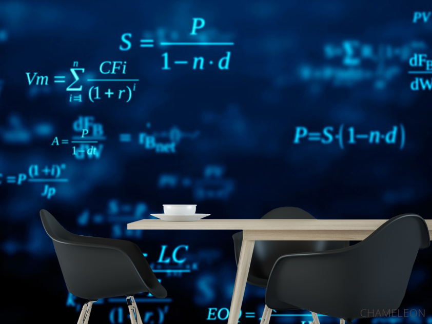 Фотошпалери Формули на синьому - 1