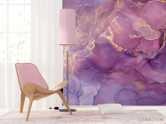 Фотошпалери Фіолетовий Fluid art - 4