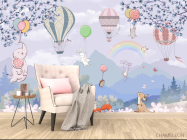 Фотообои Звери на воздушных шариках - 4