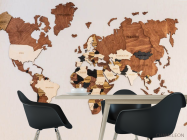 Фотошпалери 3d карта з дерева - 1