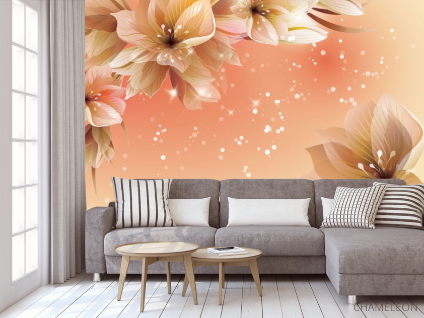 Фотообои 3D волшебные цветы - 3