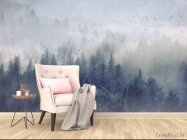 Фотообои лес, туман - 4