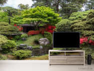 Фотообои ручеек возле дома - 2