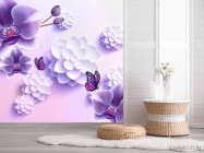 Фиолетовые орхидеи 3Д - 2