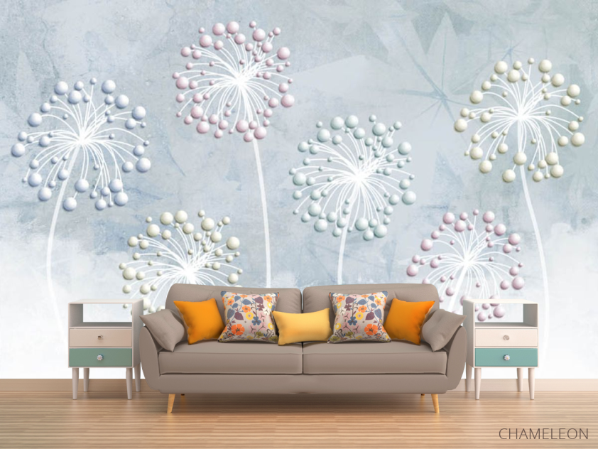 3д фотообои 3д одуванчики - 1