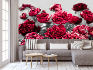 Фотообои Бордовые пионы - 3
